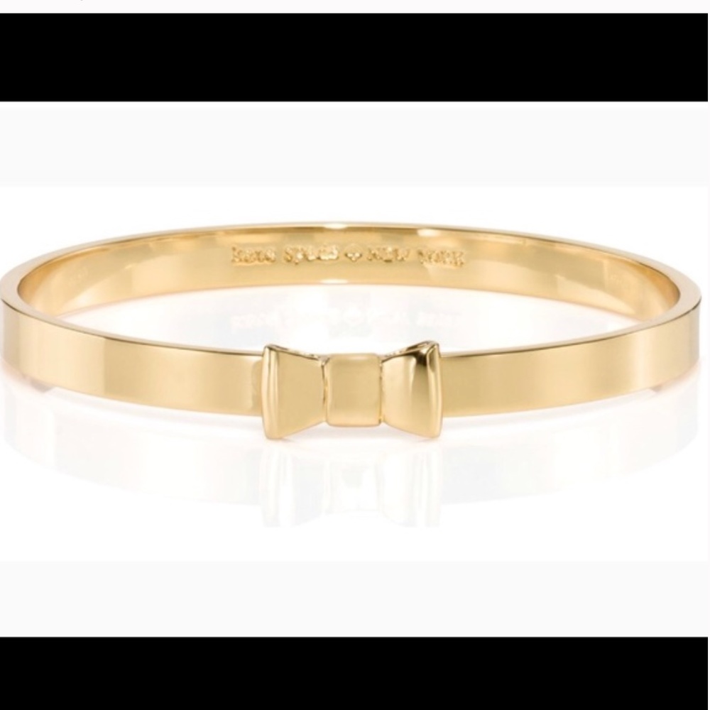 O1-Classic Kate Spade Gold Petite Bow Bangle